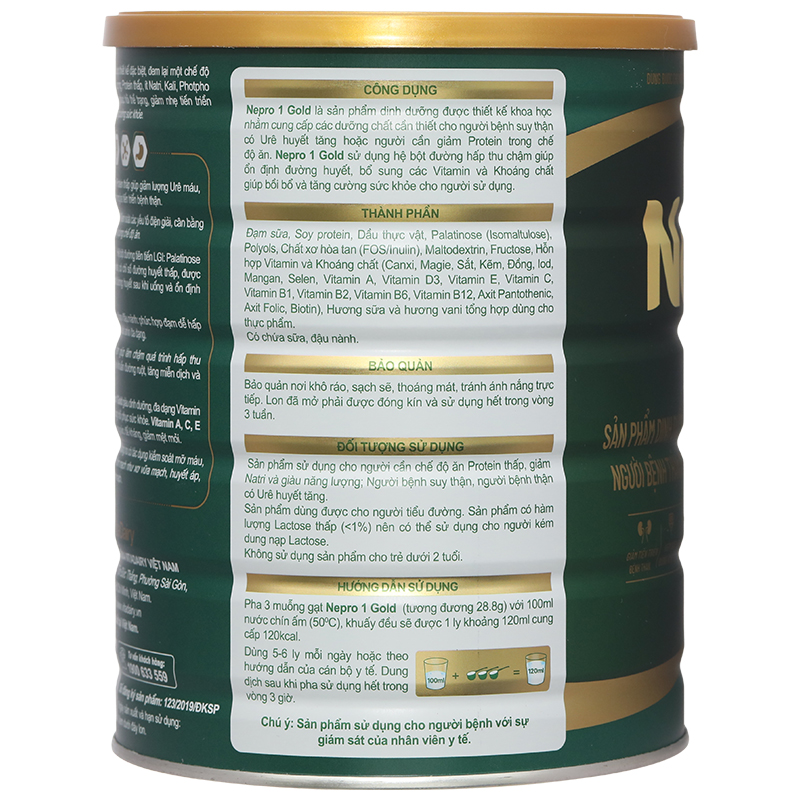 Sản phẩm dinh dưỡng chuyên biệt cho người bệnh thận lon 400g - 19